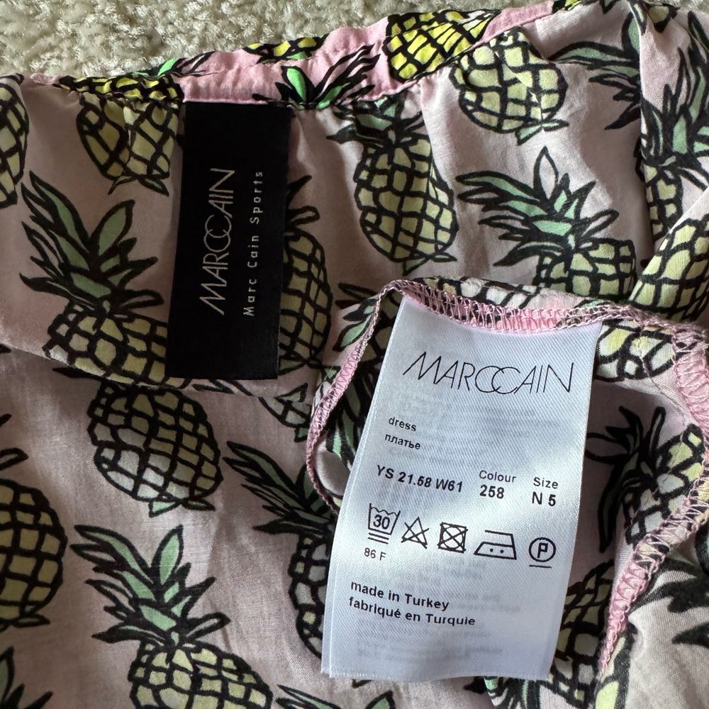 Marc Cain Pink Pineapple Print Dress - Picture 4 of 11
